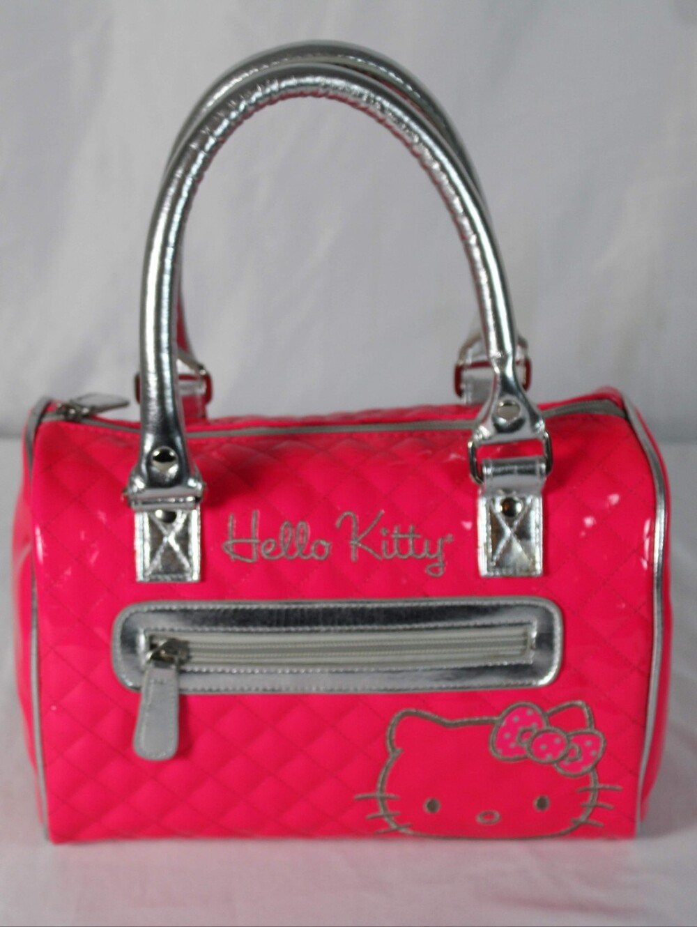 Loungefly Sanrio Barrel Bag – OG Heart Logo – 2013 – Patent PVC – NWOT – Rare